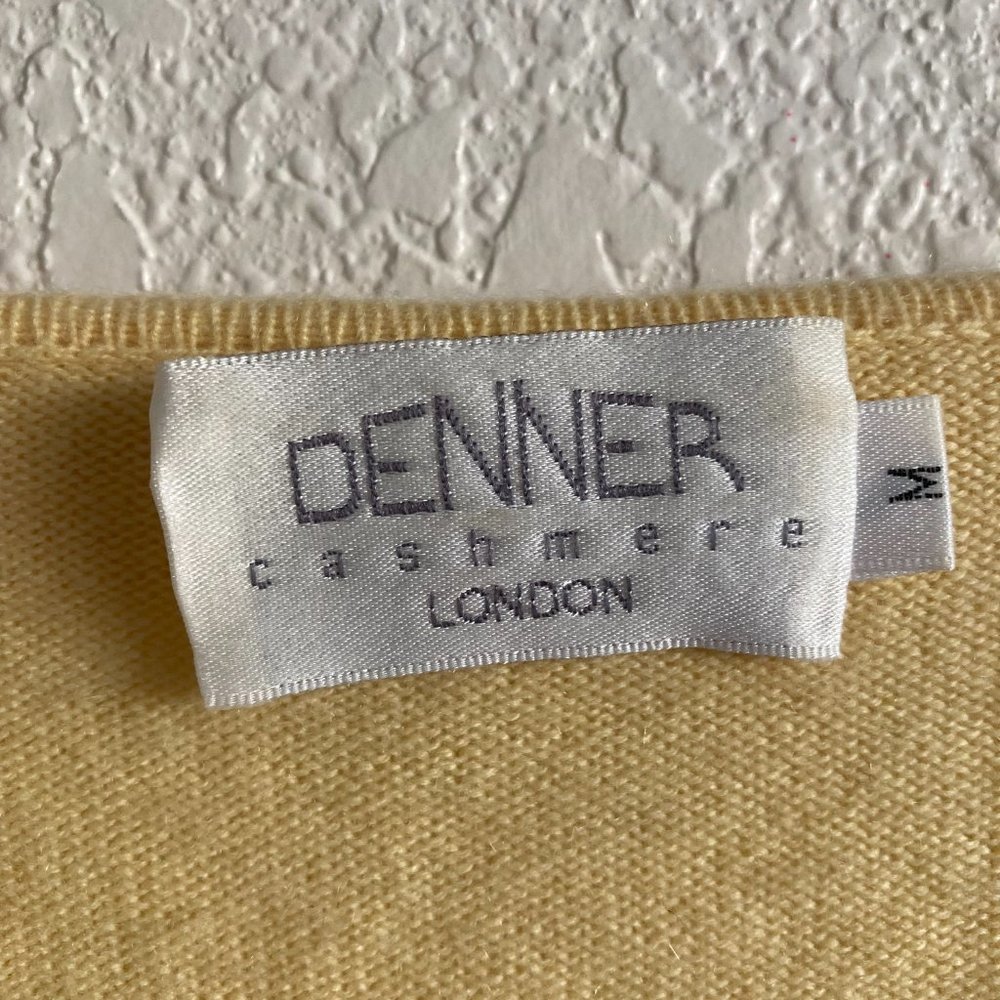 Pure Cashmere Sweater Sunshine Yellow, Ruffled, Scoop Neck - Picture 6 of 10